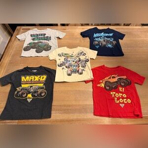 Monster Truck Adventure Kids Tee - Red, Gray, Cream